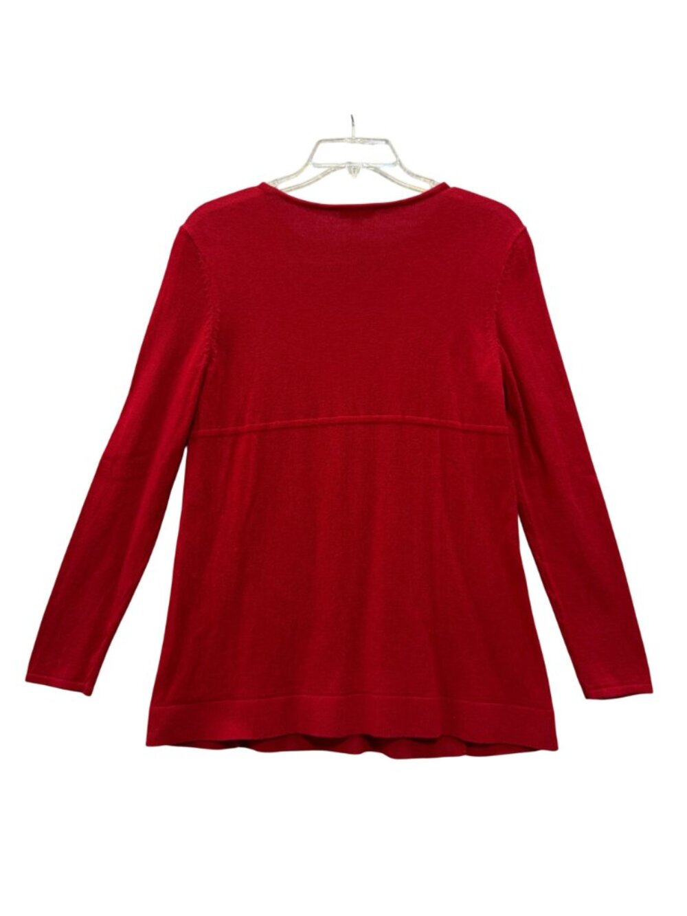 J. Jill Red Knit Tunic Sweater Cotton Blend XS Pullover Cozy Holiday - Picture 3 of 13